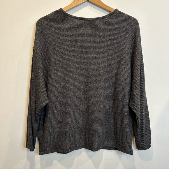 H&M Ribbed Long Dolman Sleeve Top Grey - Picture 7 of 7